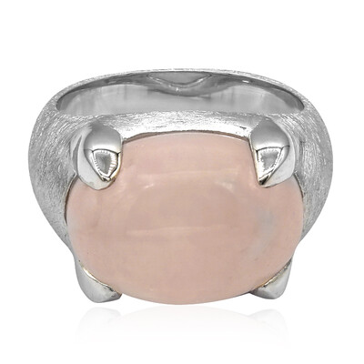 Bague en argent et Quartz rose