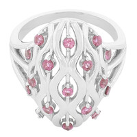 Bague en argent et Tourmaline rose