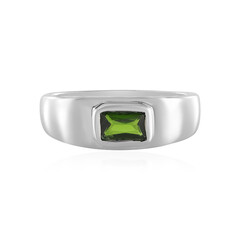 Bague en argent et Diopside de Russie