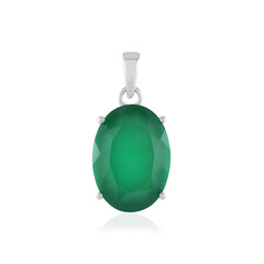 Pendentif en argent et Onyx vert