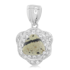 Pendentif en argent et Jaspe Dalmatien