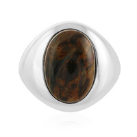 Bague en argent et Pietersite dorée