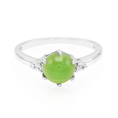 Bague en argent et Chrysoprase impériale