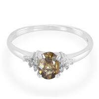 Bague en argent et Zircon cannelle