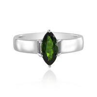 Bague en argent et Diopside de Russie