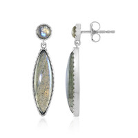 Boucles d'oreilles en argent et Labradorite