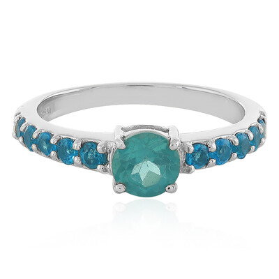 Bague en argent et Apatite bleue