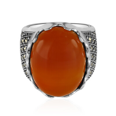 Bague en argent et Agate rouge (Annette classic)