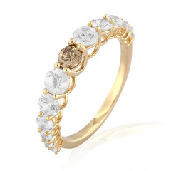 Bague en or et Diamant champagne I2 (de Melo)