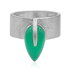 Bague en argent et Onyx vert