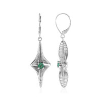 Boucles d'oreilles en or et Emeraude de Zambie (Ornaments by de Melo)