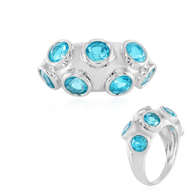 Bague en argent et Topaze Paraiba