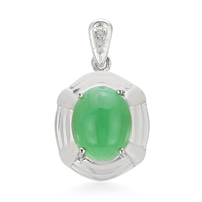 Pendentif en argent et Chrysoprase impériale