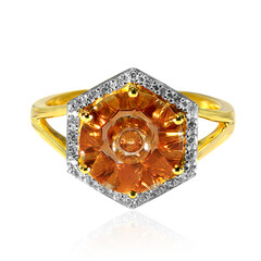 Bague en or et quarz orange (Glenn Lehrer)