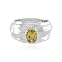 Bague en argent et Béryl jaune (de Melo)