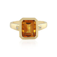 Bague en argent et Citrine Madère