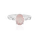 Bague en argent et Quartz rose