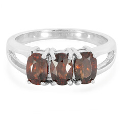 Bague en argent et Zircon chocolat