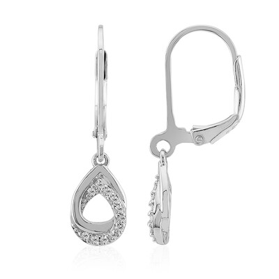 Boucles d'oreilles en argent et Diamant SI1 (G) (Annette)