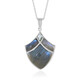 Collier en argent et Labradorite bleue de Maniry (KM by Juwelo)