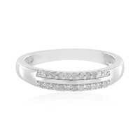 Bague en argent et Diamant PK (J)