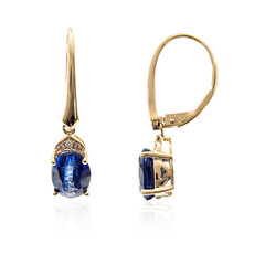 Boucles d'oreilles en or et Kyanite du Népal (CIRARI)