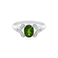 Bague en argent et Diopside de Russie