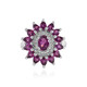 Bague en argent et Grenat Rhodolite