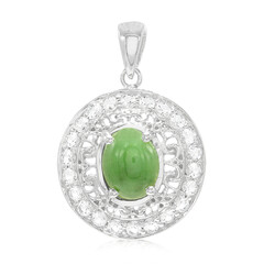 Pendentif en argent et Chrysoprase impériale