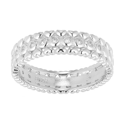 Bague en argent et Topaze blanche