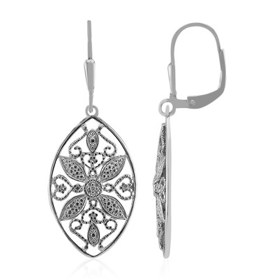 Boucles d'oreilles en argent et Diamant I3 (I)