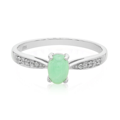 Bague en argent et Chrysoprase impériale