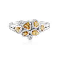 Bague en argent et Citrine