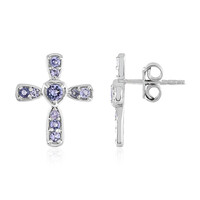 Boucles d'oreilles en argent et Tanzanite