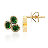 Boucles d'oreilles en or et Tsavorite du Kenya AAA