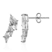 Boucles d'oreilles en argent et Topaze blanche