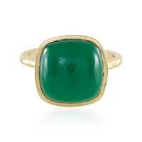 Bague en argent et Onyx vert