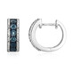 Boucles d'oreilles en argent et Diamant bleu I3