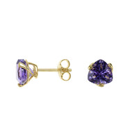 Boucles d'oreilles en or et Améthyste