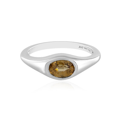 Bague en argent et Zircon jaune canari