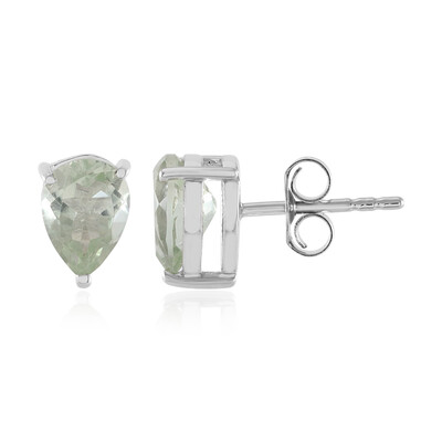 Boucles d'oreilles en argent et Améthyste verte