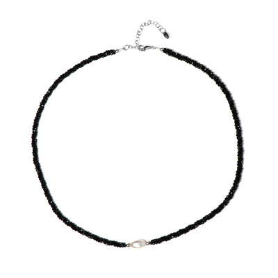 Collier en argent et Perle blanche de culture d'eau douce (Riya)