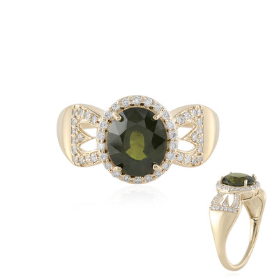 Bague en or et Zircon de Ceylan vert (AMAYANI)