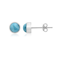 Boucles d'oreilles en argent et Larimar