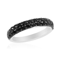 Bague en argent et Spinelle noir