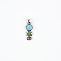 Pendentif en argent et Larimar