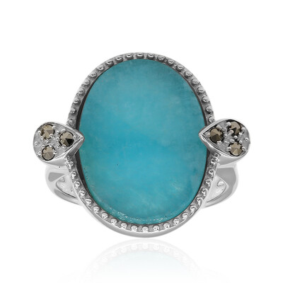 Bague en argent et Amazonite (Annette classic)