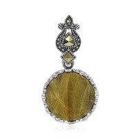 Pendentif en argent et Quartz rutile (Cheveux de Vénus) (Annette classic)