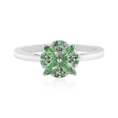 Bague en argent et Grenat Tsavorite