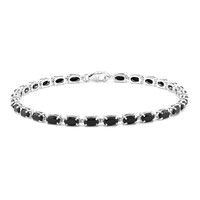 Bracelet en argent et Spinelle noir